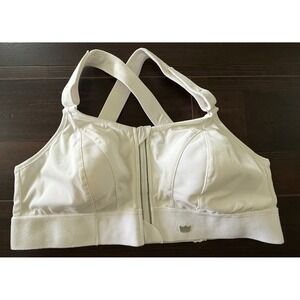 Shefit Ultimate Sports Bra White High Impact Adjustable Front Zip 1 Luxe